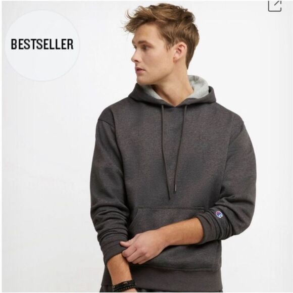 Champion Powerblend Pullover Grey Hoodie Size Large Men’s - Picture 14 of 14